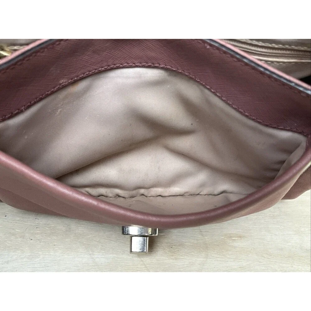 Vintage COACH MADISON LEATHER SATCHEL BAG PURSE PINK MAUVE 27350